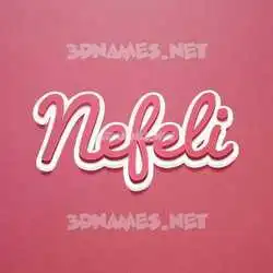 nefeli in Red Scribble style - 3D name wallpaper