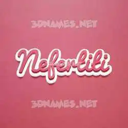 nefertiti in Red Scribble style - 3D name wallpaper