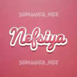 nefsiya in Red Scribble style - 3D name wallpaper