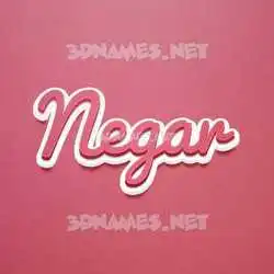 negar in Red Scribble style - 3D name wallpaper