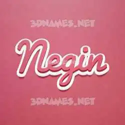 negin in Red Scribble style - 3D name wallpaper