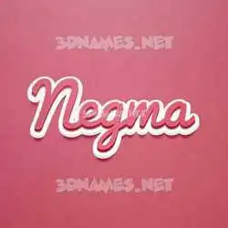 negma in Red Scribble style - 3D name wallpaper