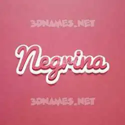 negrina in Red Scribble style - 3D name wallpaper