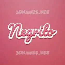 negrito in Red Scribble style - 3D name wallpaper