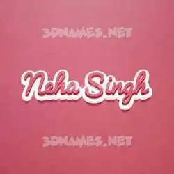 neha singh in Red Scribble style - 3D name wallpaper