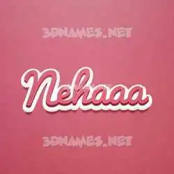 nehaaa in Red Scribble style - 3D name wallpaper