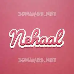 nehaal in Red Scribble style - 3D name wallpaper