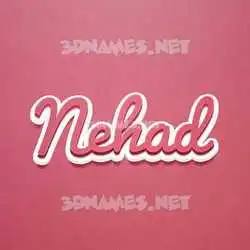 nehad in Red Scribble style - 3D name wallpaper