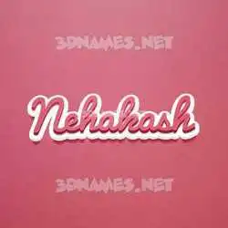 nehakash in Red Scribble style - 3D name wallpaper