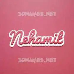 nehamit in Red Scribble style - 3D name wallpaper