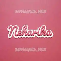 neharika in Red Scribble style - 3D name wallpaper