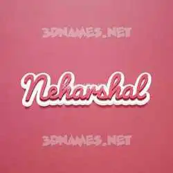 neharshal in Red Scribble style - 3D name wallpaper