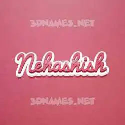 nehashish in Red Scribble style - 3D name wallpaper