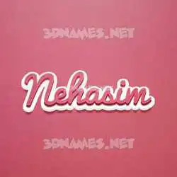 nehasim in Red Scribble style - 3D name wallpaper