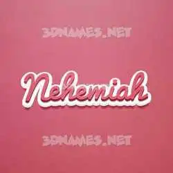 nehemiah in Red Scribble style - 3D name wallpaper