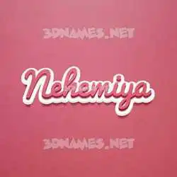 nehemiya in Red Scribble style - 3D name wallpaper