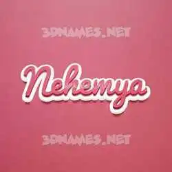 nehemya in Red Scribble style - 3D name wallpaper