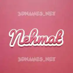 nehmat in Red Scribble style - 3D name wallpaper