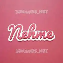 nehme in Red Scribble style - 3D name wallpaper