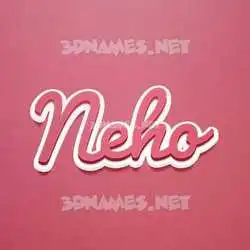 neho in Red Scribble style - 3D name wallpaper