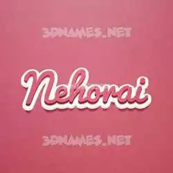 nehorai in Red Scribble style - 3D name wallpaper