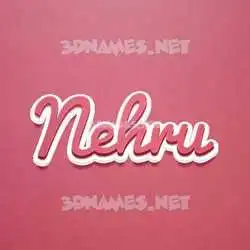 nehru in Red Scribble style - 3D name wallpaper