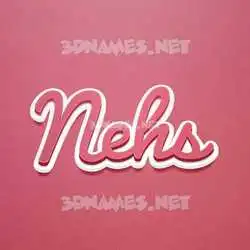nehs in Red Scribble style - 3D name wallpaper