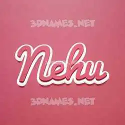 nehu in Red Scribble style - 3D name wallpaper