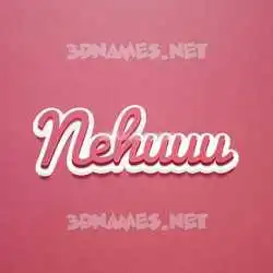 nehuuu in Red Scribble style - 3D name wallpaper