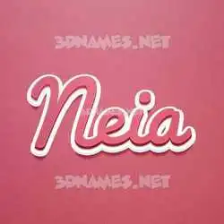 neia in Red Scribble style - 3D name wallpaper