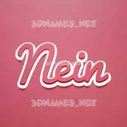 nein in Red Scribble style - 3D name wallpaper