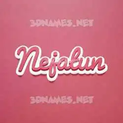 nejatun in Red Scribble style - 3D name wallpaper