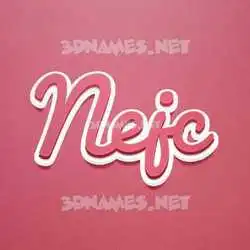 nejc in Red Scribble style - 3D name wallpaper