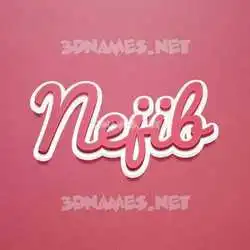 nejib in Red Scribble style - 3D name wallpaper