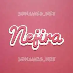 nejira in Red Scribble style - 3D name wallpaper