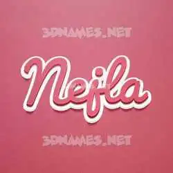 nejla in Red Scribble style - 3D name wallpaper