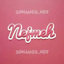 nejmeh in Red Scribble style - 3D name wallpaper