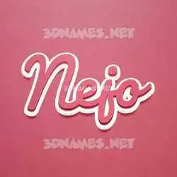 nejo in Red Scribble style - 3D name wallpaper
