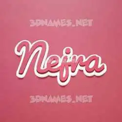 nejra in Red Scribble style - 3D name wallpaper