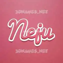 neju in Red Scribble style - 3D name wallpaper