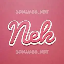 nek in Red Scribble style - 3D name wallpaper