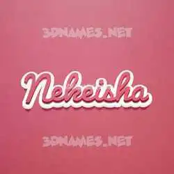 nekeisha in Red Scribble style - 3D name wallpaper