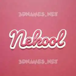 nekool in Red Scribble style - 3D name wallpaper