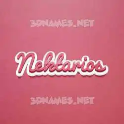 nektarios in Red Scribble style - 3D name wallpaper