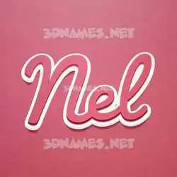nel in Red Scribble style - 3D name wallpaper