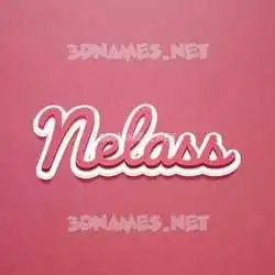 nelass in Red Scribble style - 3D name wallpaper