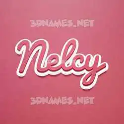 nelcy in Red Scribble style - 3D name wallpaper