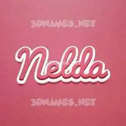 nelda in Red Scribble style - 3D name wallpaper