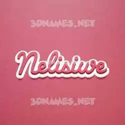 nelisiwe in Red Scribble style - 3D name wallpaper
