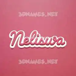 neliswa in Red Scribble style - 3D name wallpaper